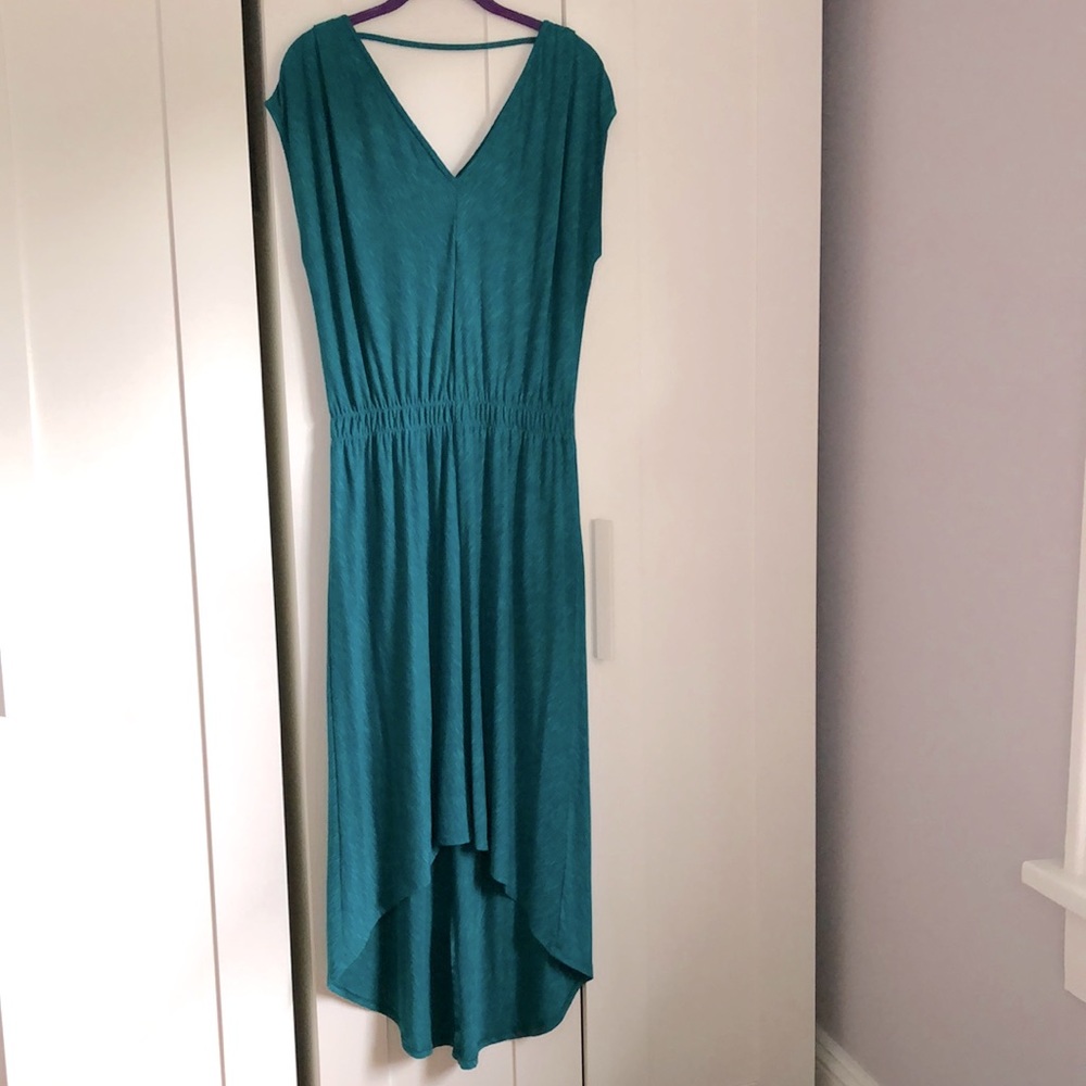 🏝️☀️Beachy teal v-neck high/low maxi dress